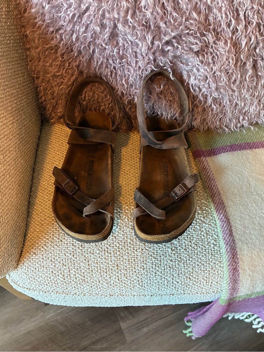 Birkenstock Brown Leather Footbed Sandal